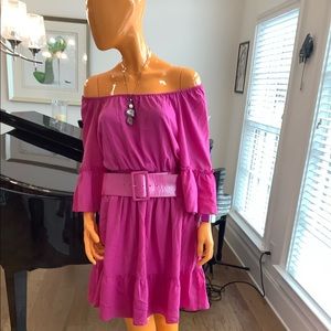 Hot pink versatile dress for any occasion casual or dressy